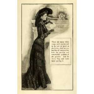   Co. Ivory Toilet Soap Black Dress Fashion Vintage   Original Print Ad
