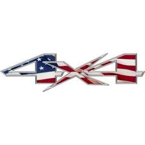  Full Color 4x4 Truck Decals with American Flag: Automotive