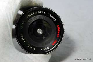 Minolta Albinar ADG 28mm f2.8 MD lens X SRT wide angle  