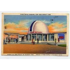  Elgin Watch Building Postcard New York Worlds Fair 1940 