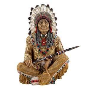   Native American Indian Chief Statue Sculpture Figurine