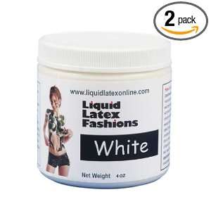  Liquid Latex Fashions Ammonia Free Body Paint, White, 4 