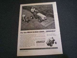 1966 Studebaker Gravely Tractor Ad Man Sized Jobs  