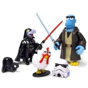   Muppets Eagle Gonzo as Jedi Obi Wan Sith Darth Vader Figure Set  