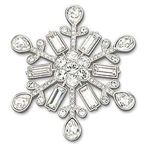  Swarovski Crystal Petra Snowflake Brooch: Jewelry