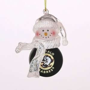  BSS   Buffalo Sabres NHL Acrylic Snowman Ornament (3 