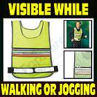 Sport Walking Reflective Vest Zipper Pocket Safety Visibility Unisex 