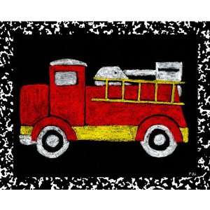  Fire Truck   Recess IV Canvas Reproduction: Everything 