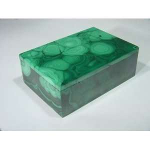  Hand Crafted African Malachite Jewelry Box Lapidary 