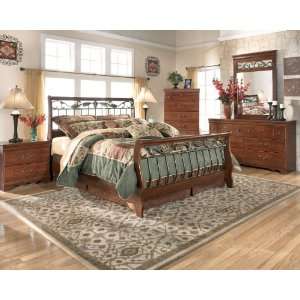  Disci Traditional Antique Sleigh Bedroom Set: Home 