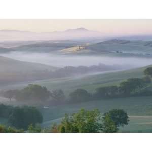  Misty Dawn View Across Val dOrcia Towards the Belvedere 