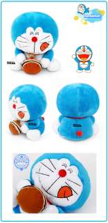 Nwt DORAEMON Plush with bread 9 new version doll toy  