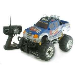   RC Monster Truck Radio Remote Control Offroad 1:10 Blue: Toys & Games