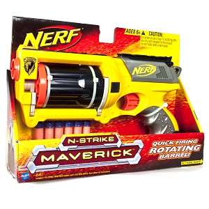 Nerf N Strike Maverick Air Powered Foam Dart Gun w/Quick Firing 