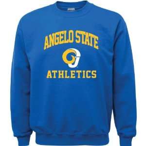 Angelo State Rams Royal Blue Youth Athletics Arch Crewneck Sweatshirt