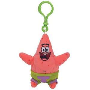 TY Beanie Baby   PATRICK STAR ( SpongeBob Squarepants   Plastic Key 