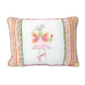  Ballerina Embroidered Pillow by Doodlefish Kids