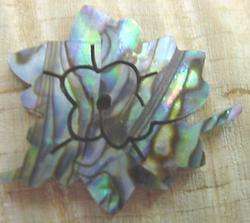 FANCY ABALONE FLOWER AND VINE GUITAR FINGERBOARD INLAY  