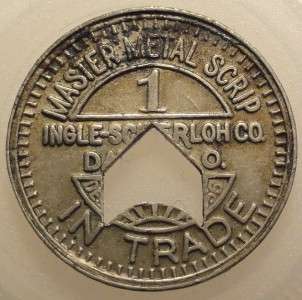 Jewell Ridge Coal Corp. Virginia 1c Scrip Trade Token 17mm (2m863 