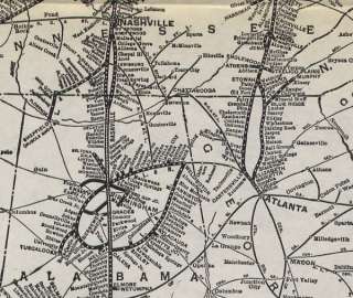 Map of the Louisville & Nashville Railroad. Genuine.  