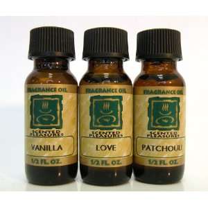Oils   Made in USA, Pure Fragrance Oils, 3 Assorted Fragrance Vanilla 