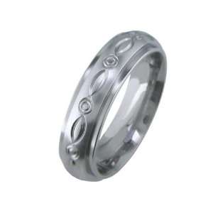  Vere Fancy Titanium Ring with Design Center Size12.50 