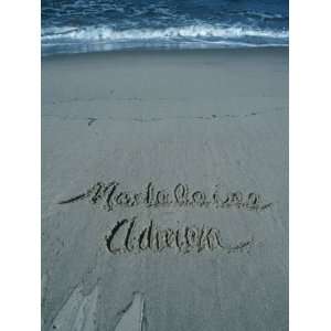  Name Written on Beach in Sand with Waves from the Ocean in 