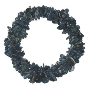  Dark Blue Apatite Chip Stretch Bracelet Jewelry