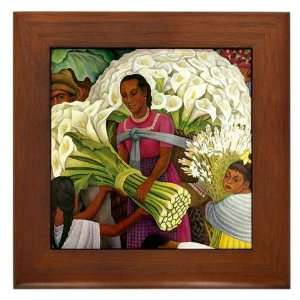  Diego Rivera Cala Lilies Vendor Art Art Framed Tile by 