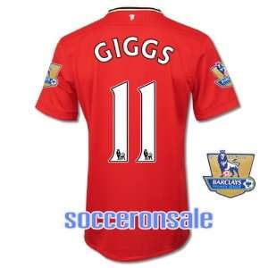 New Soccer Jersey Manchester United Home Giggs #11 Football Shirt with 