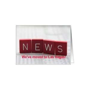  NEWS   new address in Las Vegas announcement Card 