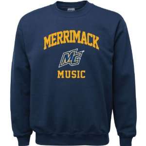   Warriors Navy Youth Music Arch Crewneck Sweatshirt
