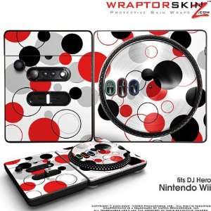 DJ Hero Skin Lots Of Dots Red on White fits Nintendo Wii DJ Heros (DJ 