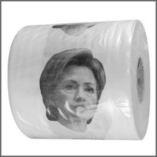 Listing is for a set of 2 rolls of  Hilary Clinton funny toilet 