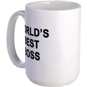  Worlds Best Boss Humor Large Mug by  Everything 
