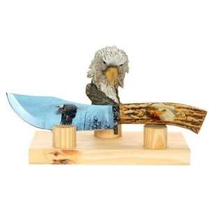  Bald Eagle Collector Stag Hunting Knife