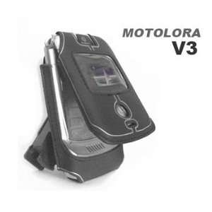Motorola RAZR V3 V3i V3c BLACK Body Glove Style Shell Case Pouch Cover 