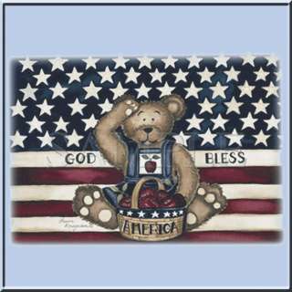 Salute God Bless America USA US Flag Teddy Bear S 4X,5X  