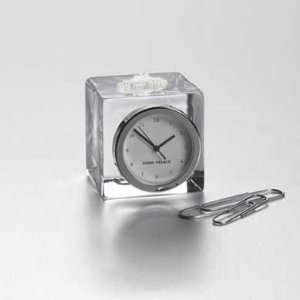  USNA Mini Glass Desk Clock by Simon Pearce Sports 