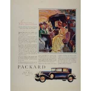  1930 Color Ad Packard Automobile Hansom Cab Carriage 