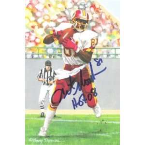  Art Monk Signed Washington Redskins Goal Line Art Card 