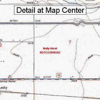  USGS Topographic Quadrangle Map   Holly West, Colorado 