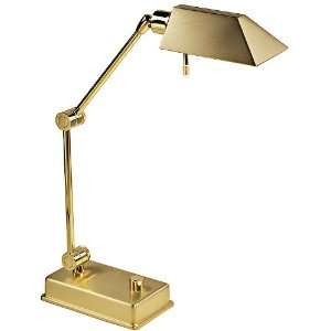   Pharmacy Polished Brass Halogen Desk Lamp