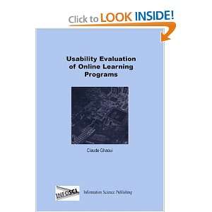  Usability Evaluation of Online Learning Programs Claude 