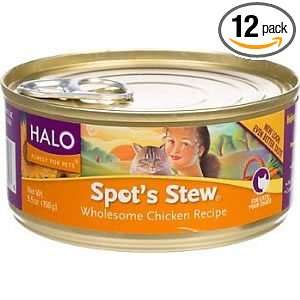 Halo Purely For Pets Spots Stew Cat, Chicken, 5.50 Ounce (Pack of 12)