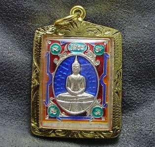 LP SOTORN BLUE THAILAND FAMOUS TEMPLE THAI BUDDHA TOP AMULET GOLD 