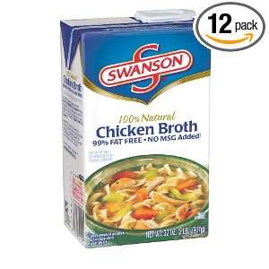 Swanson Chicken Broth, 32 Ounce Aseptic: Grocery & Gourmet Food