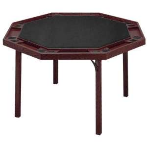   Finish Octagonal Poker Table with Black Vinyl Top