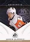 09 10 sp game used gold rookies andrew macdonald rc 50 returns 