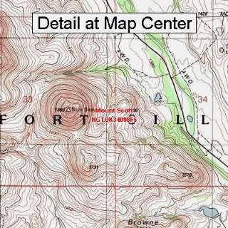   Topographic Quadrangle Map   Mount Scott, Oklahoma (Folded/Waterproof